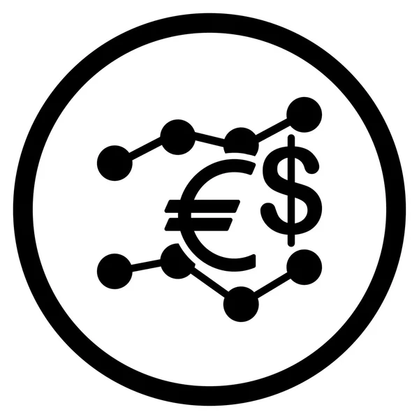 Ícone de tendências de moeda —  Vetores de Stock