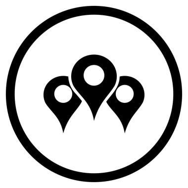 Konumları düz simgesini