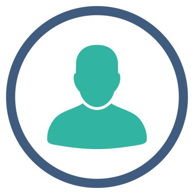 Müşteri düz simgesi