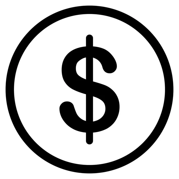 Dollar platte pictogram — Stockvector