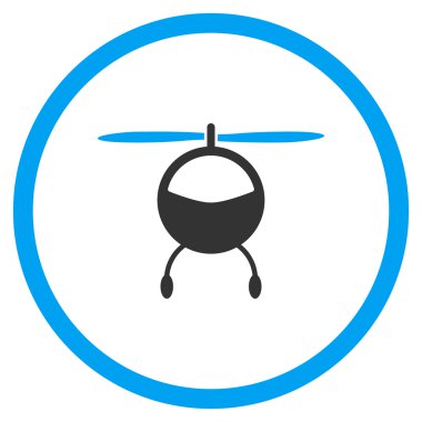 Helikopter düz simgesi
