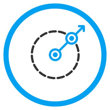 Yuvarlak alan çıkış simgesini