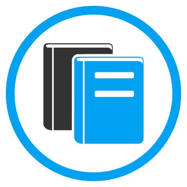 Kütüphane düz simgesi