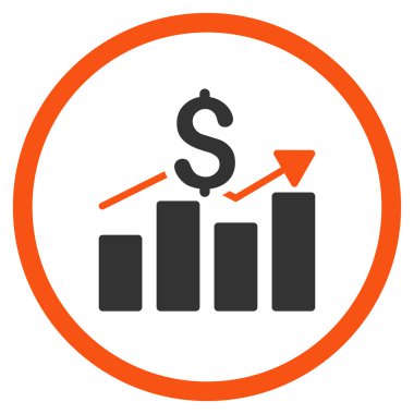 Satış çubuk grafik simgesini