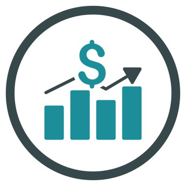 Satış çubuk grafik simgesini