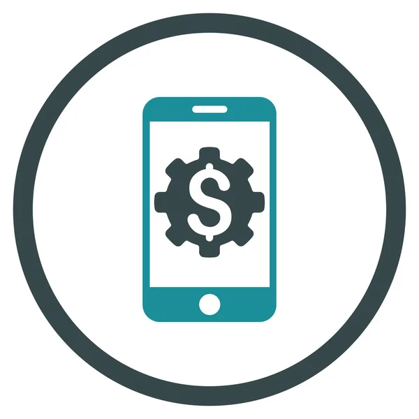 Symbol für mobile Bankeinstellungen — Stockvektor