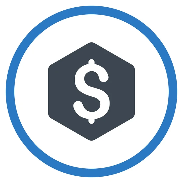 Ikona sześciokąt Dolar — Wektor stockowy