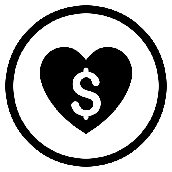 Betaalde liefde pictogram — Stockvector
