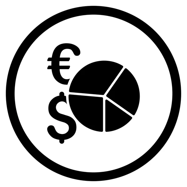 Finansiella cirkeldiagram ikonen — Stock vektor