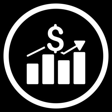 Satış çubuk grafik simgesini