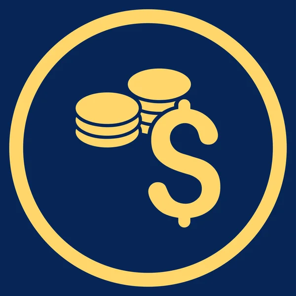 Dollar-Münzen-Symbol — Stockvektor