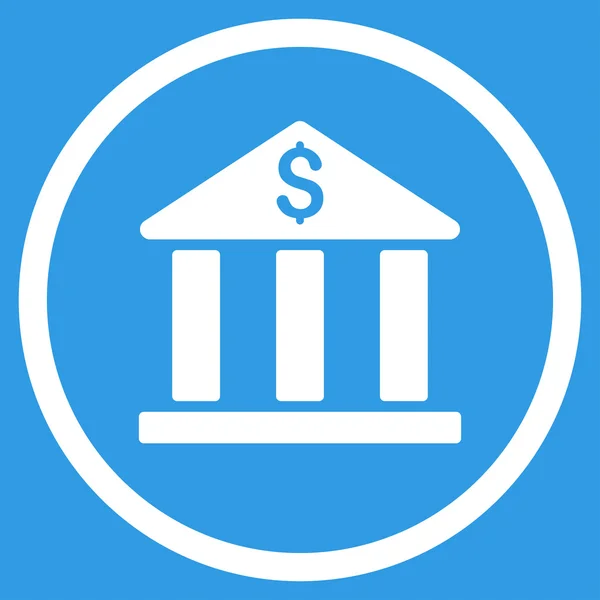 Pictogram bankgebouw — Stockvector