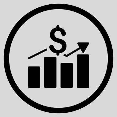 Satış çubuk grafik simgesini