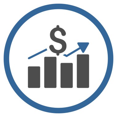 Satış çubuk grafik simgesini
