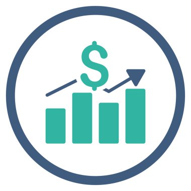 Satış çubuk grafik simgesini