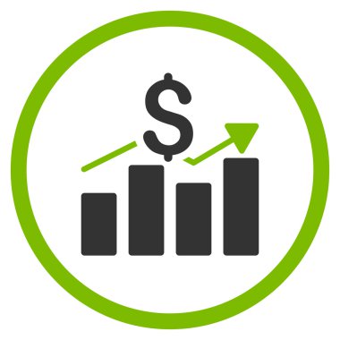 Satış çubuk grafik simgesini