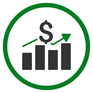 Satış çubuk grafik simgesini