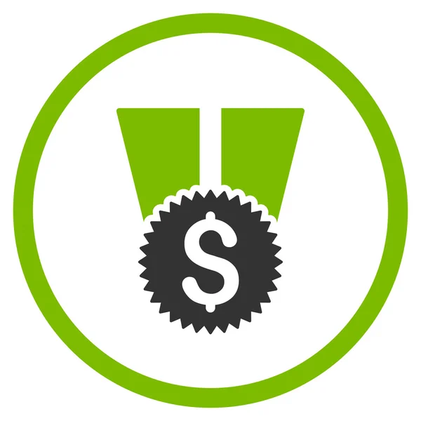 Icono de medalla financiera — Vector de stock