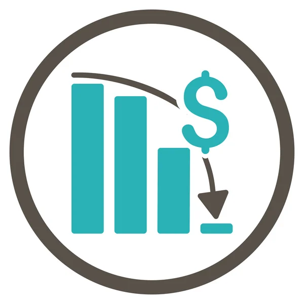 Financiële crisis Pictogram — Stockvector