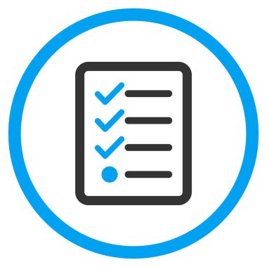 Denetim listesi yuvarlak simge