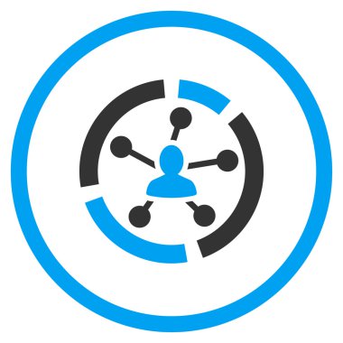 Bağlantıları diyagram simgesi daire