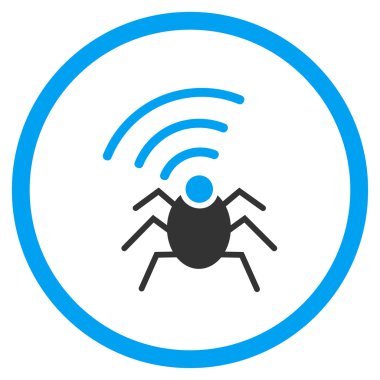 Radyo casus böcek yuvarlak simgesini