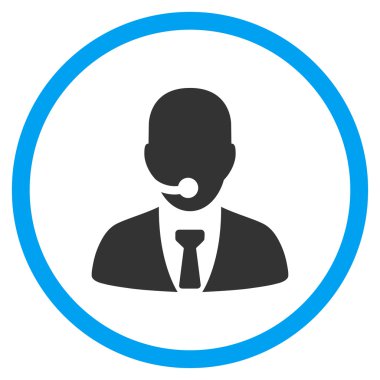 Çağrı merkezi Yöneticisi çember simge