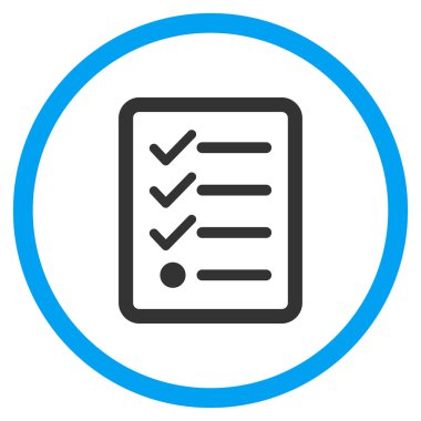 Denetim listesi yuvarlak simge