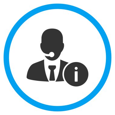 Resepsiyon yuvarlak simge yardım