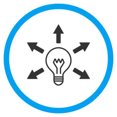 Işık fikir yuvarlak simge