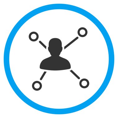 Kişi bağlantıları yuvarlak simgesi