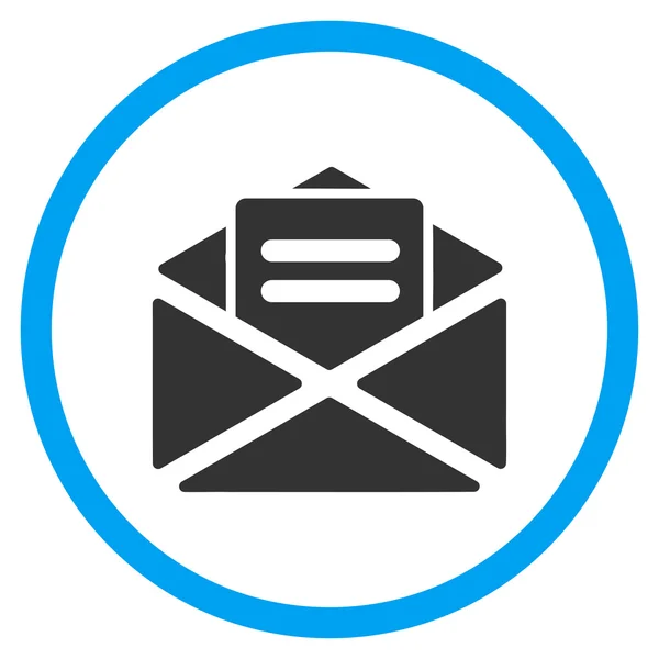 Arredondado ícone Mail aberto — Vetor de Stock