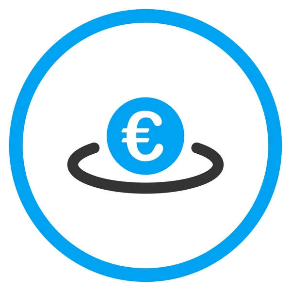Euron insättning inringade ikonen — Stock vektor