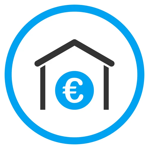 Euro Garage afgeronde pictogram — Stockvector