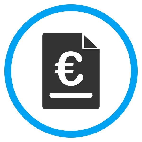 Ευρώ σε κύκλο εικονίδιο τιμολογίου — Διανυσματικό Αρχείο