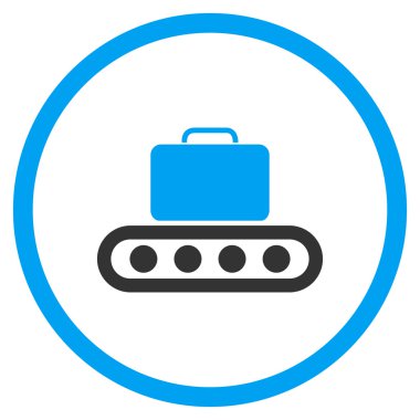 Bagaj konveyör yuvarlak simge