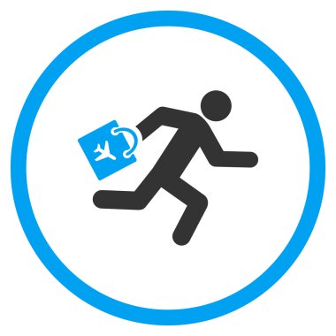 Geç Havaalanı yolcu çember simge