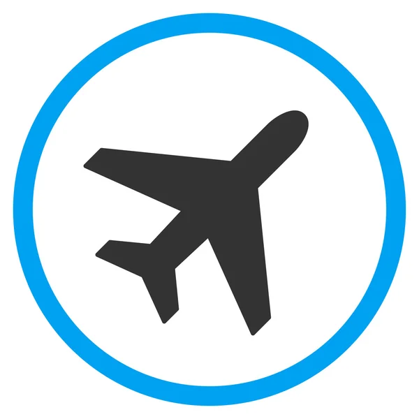 Plane Circled Icon — Stock Vector