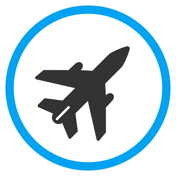 Ícone arredondado do avião — Vetor de Stock