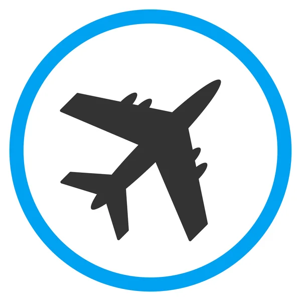 Icona circolare dell'aeromobile — Vettoriale Stock