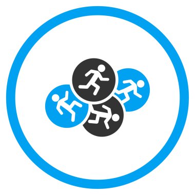 Running Men Circled Icon