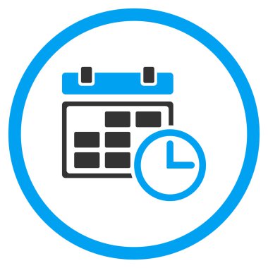 Tarih ve saat yuvarlak simgesini