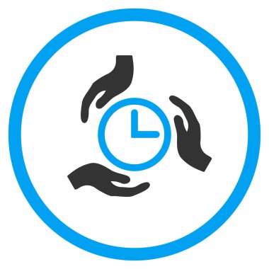 Zaman bakım yuvarlak simge