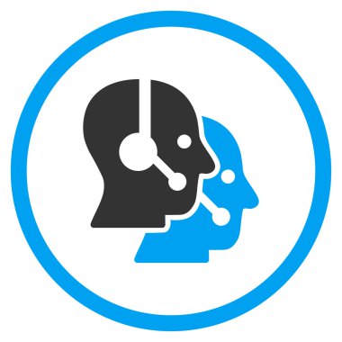 Çağrı merkezi operatörleri simgesi yuvarlak