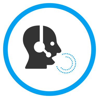 Operatör konuşma yuvarlak simge