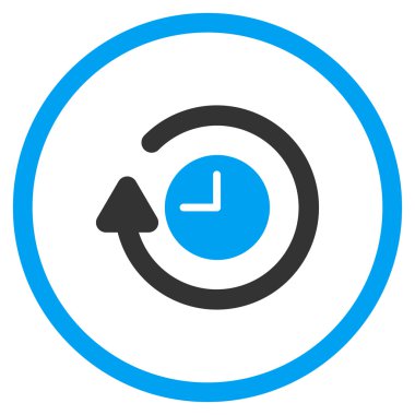 Tekrar saat yuvarlak simgesi