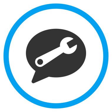 Hizmet ileti yuvarlak simgesi