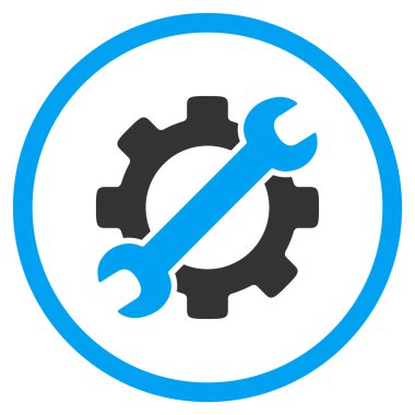 Hizmet araçları yuvarlak simge