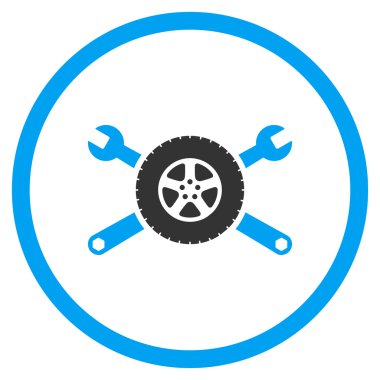 Lastik Servisi yuvarlak simgesini