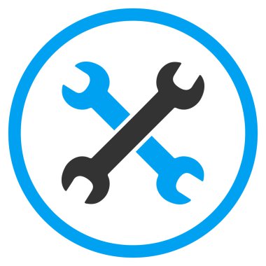 İngiliz anahtarları yuvarlak simge